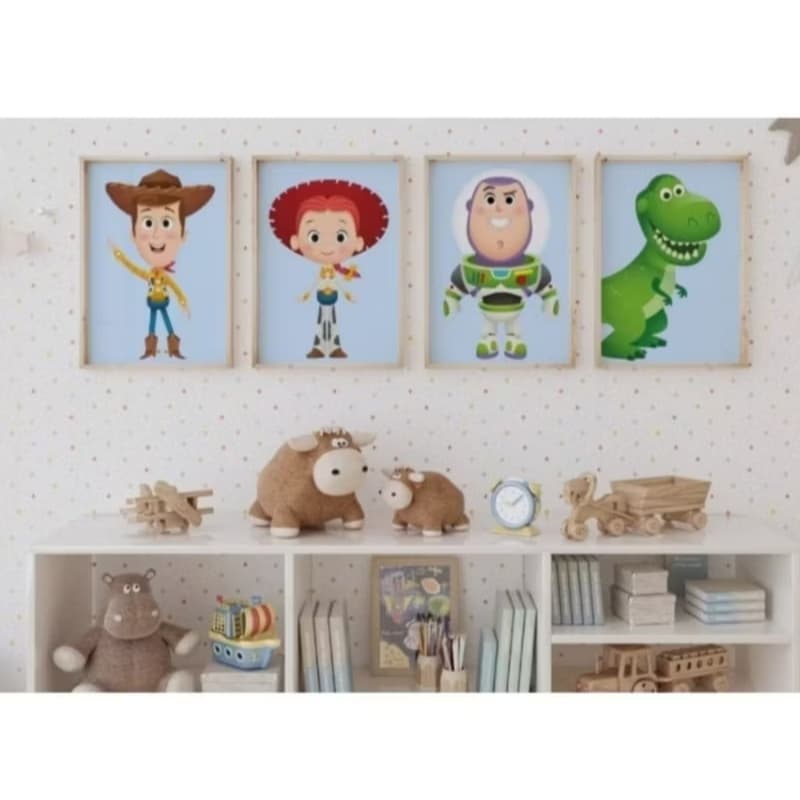 Quadro decorativo Toy Story 4 peças 20x30
