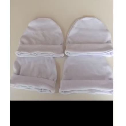 kit 15 toucas 15 luvas 15 sapatinho branco