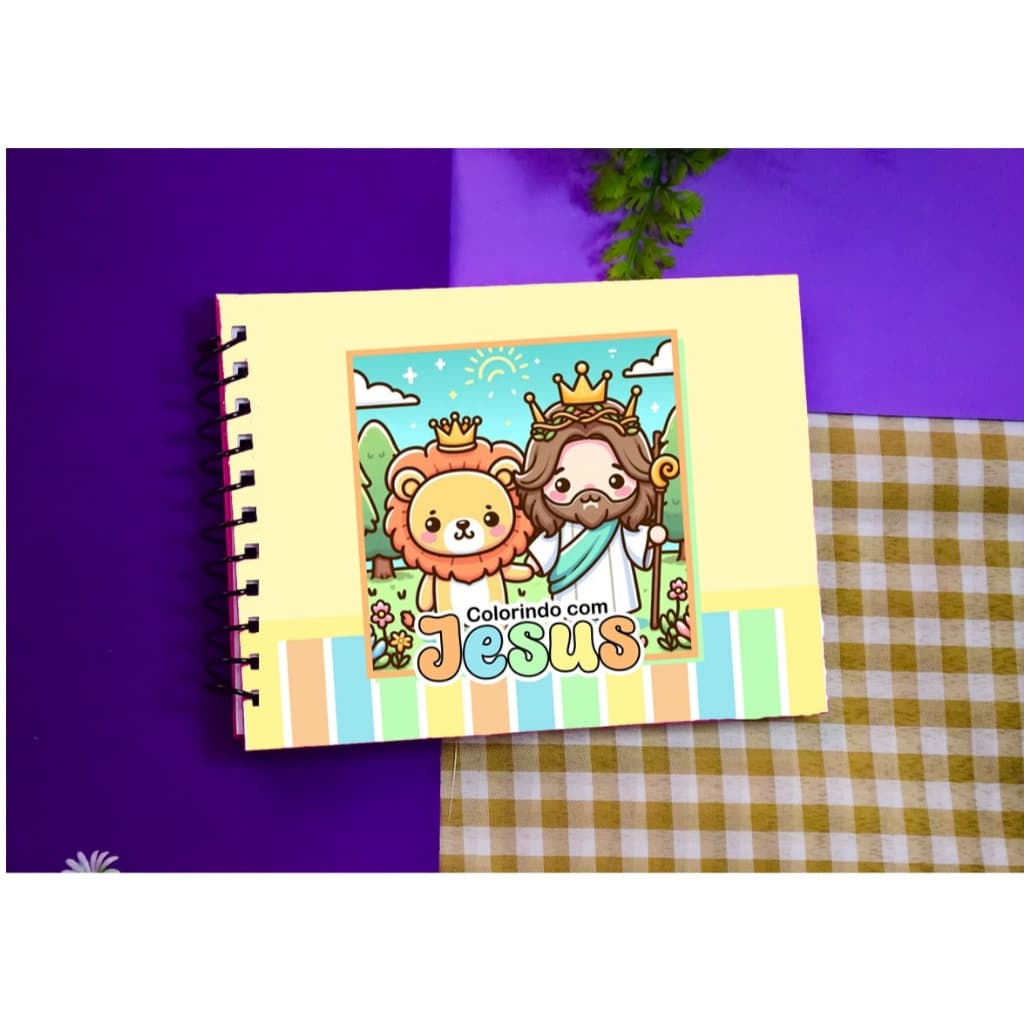 LIVRO DE COLORIR CRISTÃO 50 PÁGINAS + ACETATO BRINDE | Desenho Pintura Terapia Anti Stress Infantil Adulto Oferta