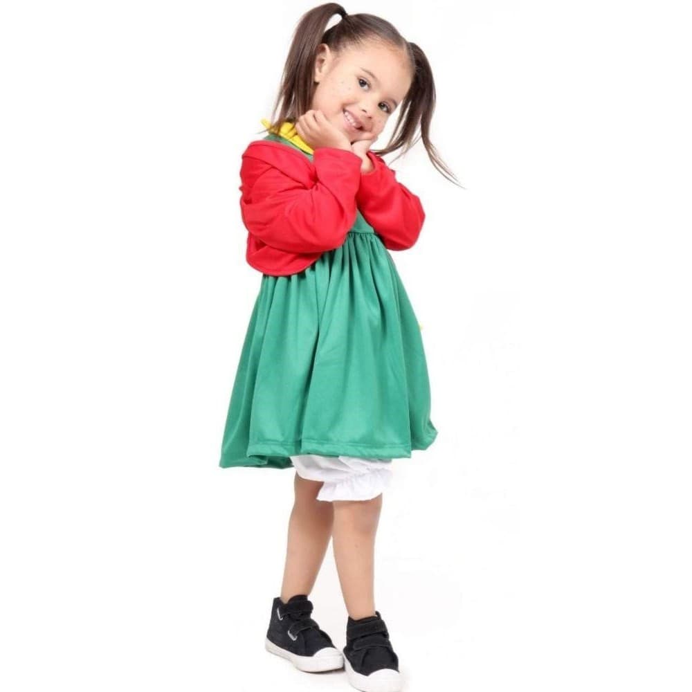 Fantasia Infantil Chiquinha Da Turma do Chaves com óculos