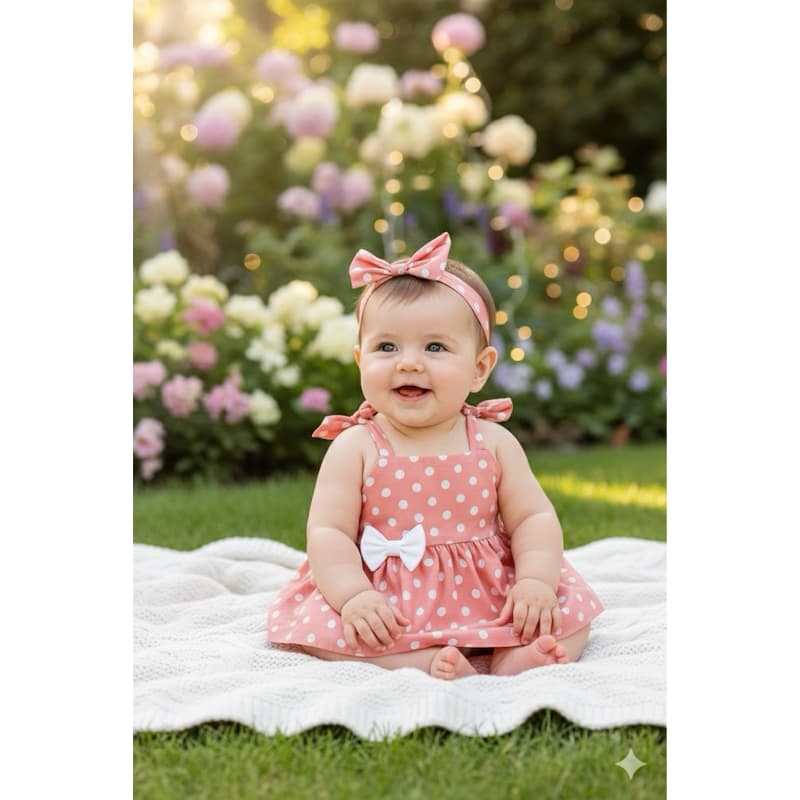 Vestido infantil bebê menina Laurinha