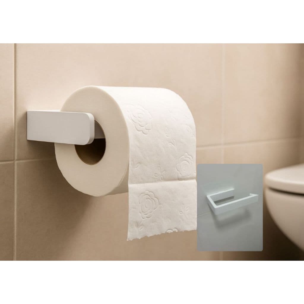 Suporte Para Papel Higiênico Simples Com Fita 3M