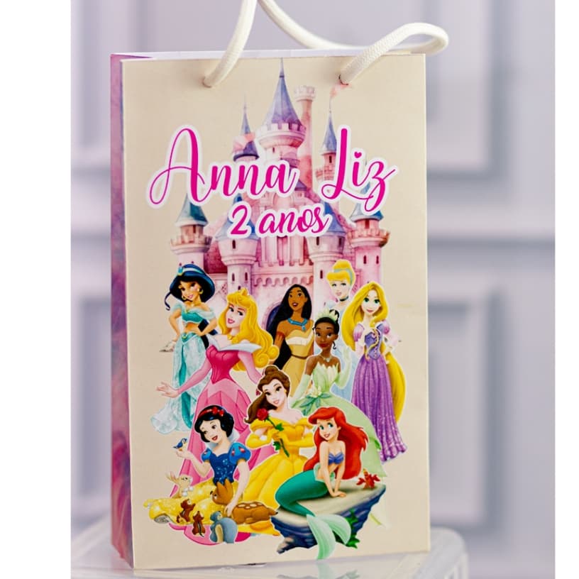 MINI Sacola Surpresa PRINCESAS DISNE -Lembrancinha Personalizada - Festa Infantil - Pegue e Monte - Mimo Decorativo