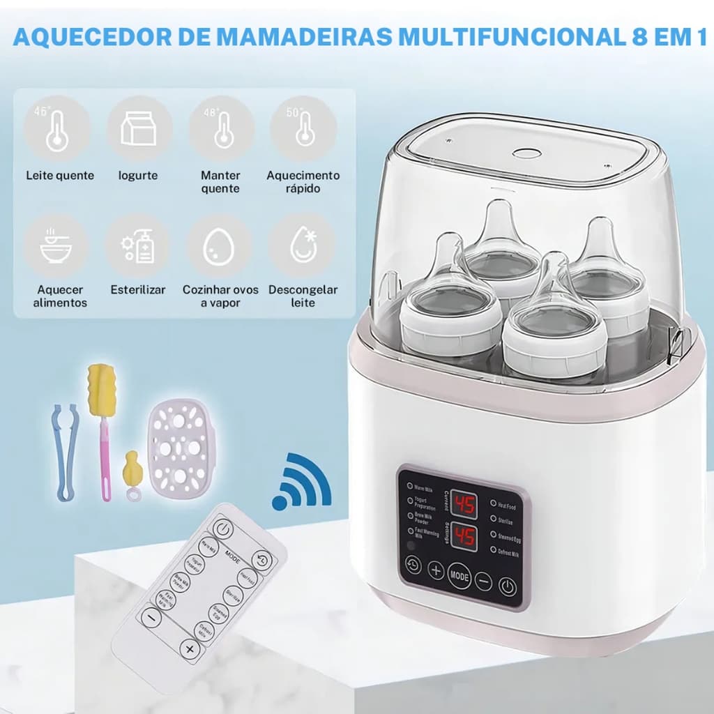 110V Aquecedor E Esterilizador Mamadeira Tem capacidade para 4 biberões