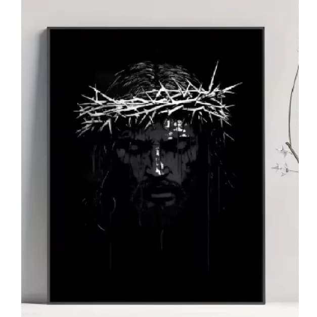 Quadro decorativo Expressão de fé e dor (1 peça)