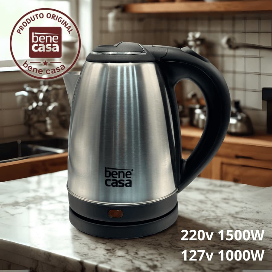 Chaleira Elétrica Bene Casa Inox 1,8L 220V Super Rápido 1500W