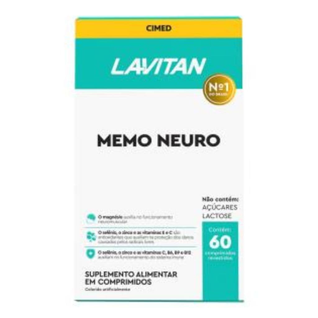 Suplemento alimentar Lavitan Memo Neuro 60 comprimidos revestidos