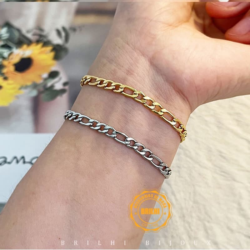 Pulseira Aço/Pulseira de Aço Inoxidável/Pulseira Dourado/Pulseira Masculino