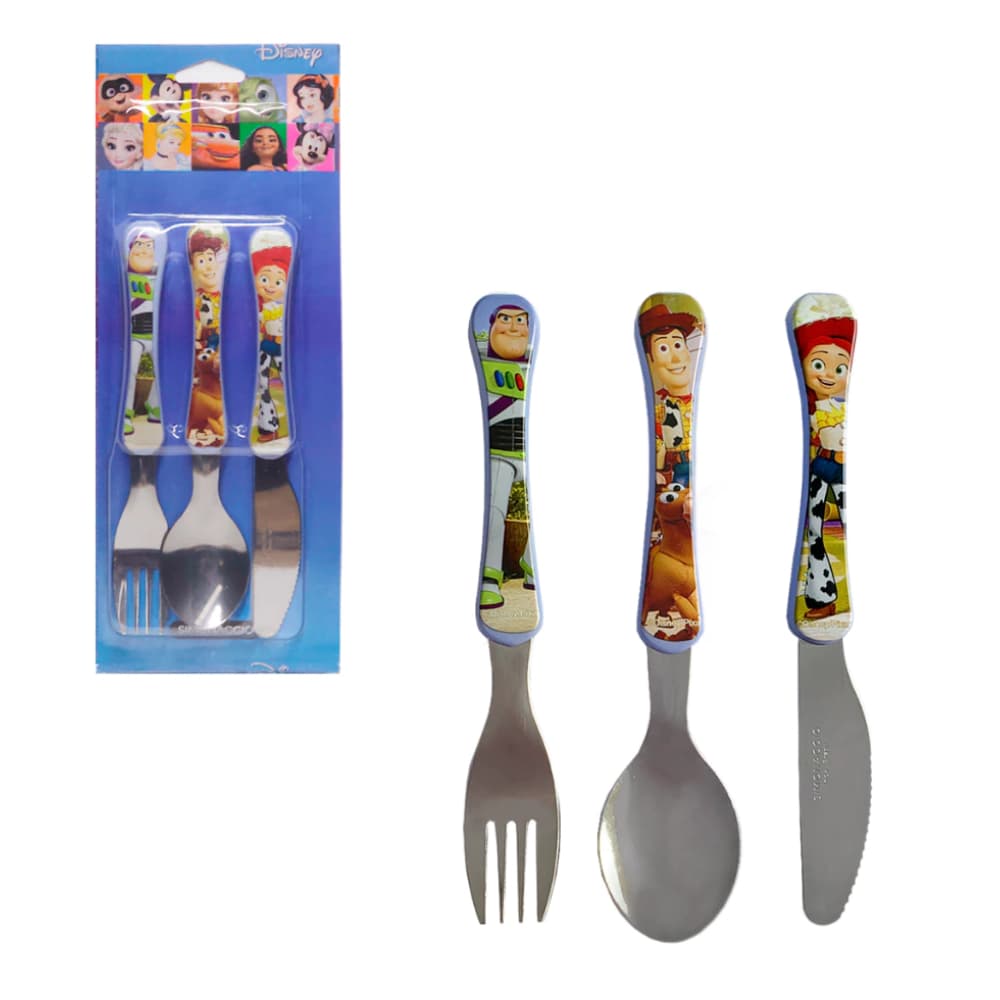 Jogo De Talheres Inox 3 Pcs Infantil Toy Story - Disney
