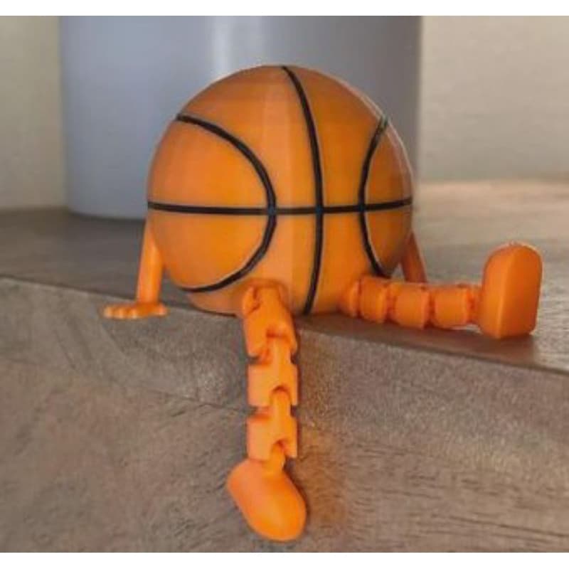 Mini Bola de Basquete com pernas Articuladas Decoração