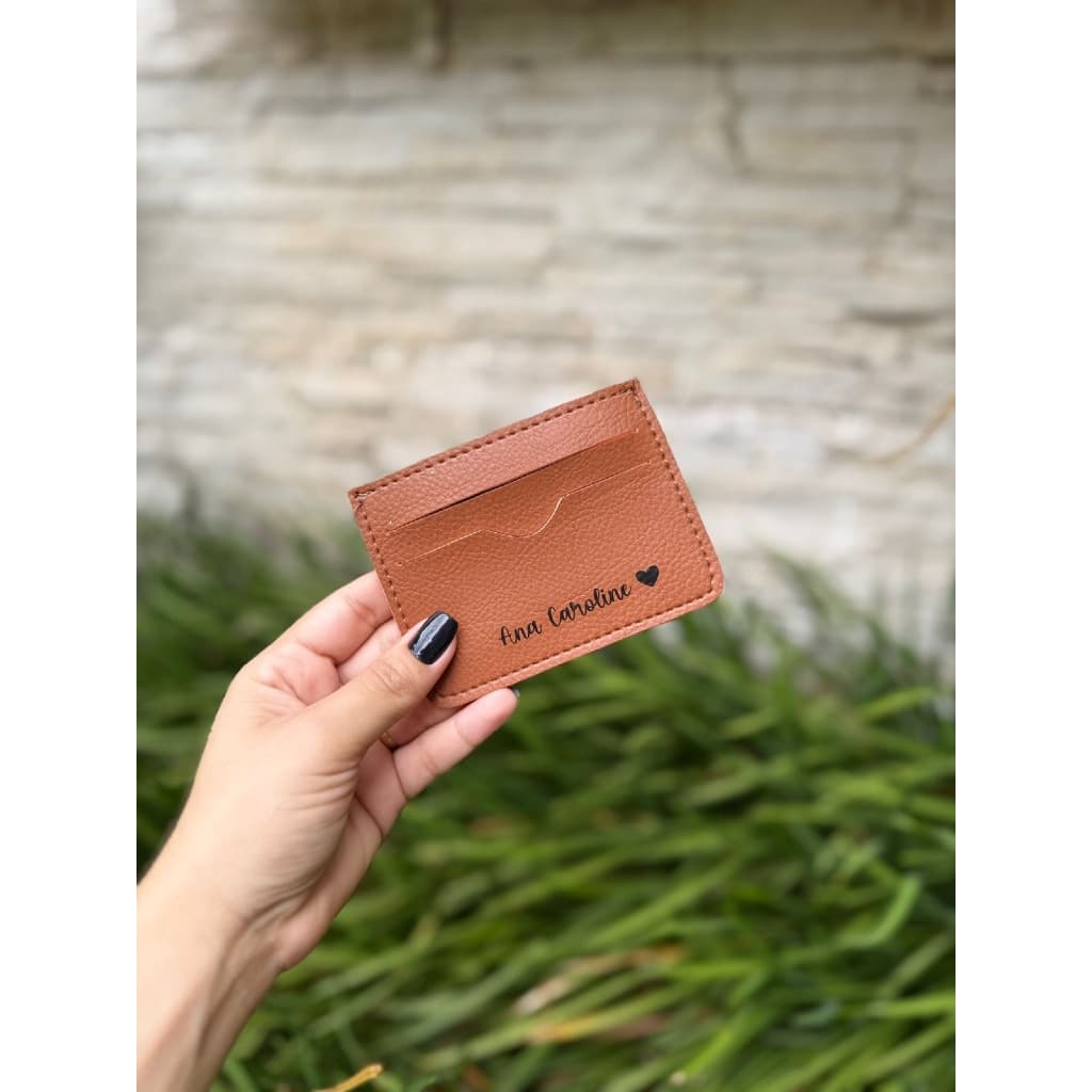 Kit 20 Unidades Mini Documento Personalizado Com Nome Ou Iniciais Em Couro Sintetico