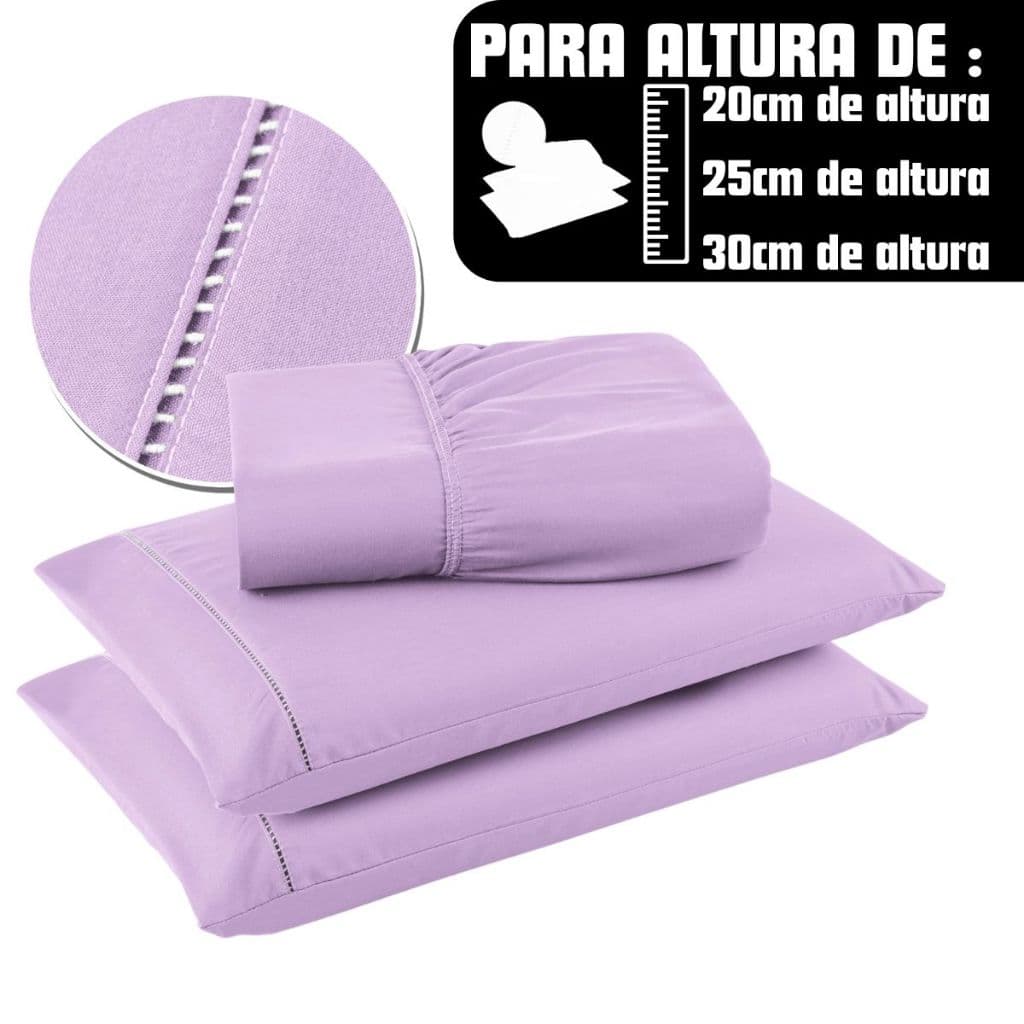 Jogo de Lençol Ponto Palito - Micropercal - Todos os Tamanhos de Cama - DMX CONFECÇÕES