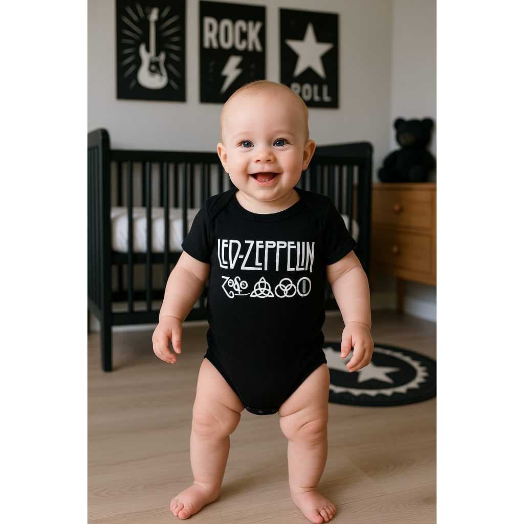 Roupa Body De Bebê Rock Roll Bandas Temático Mesversario