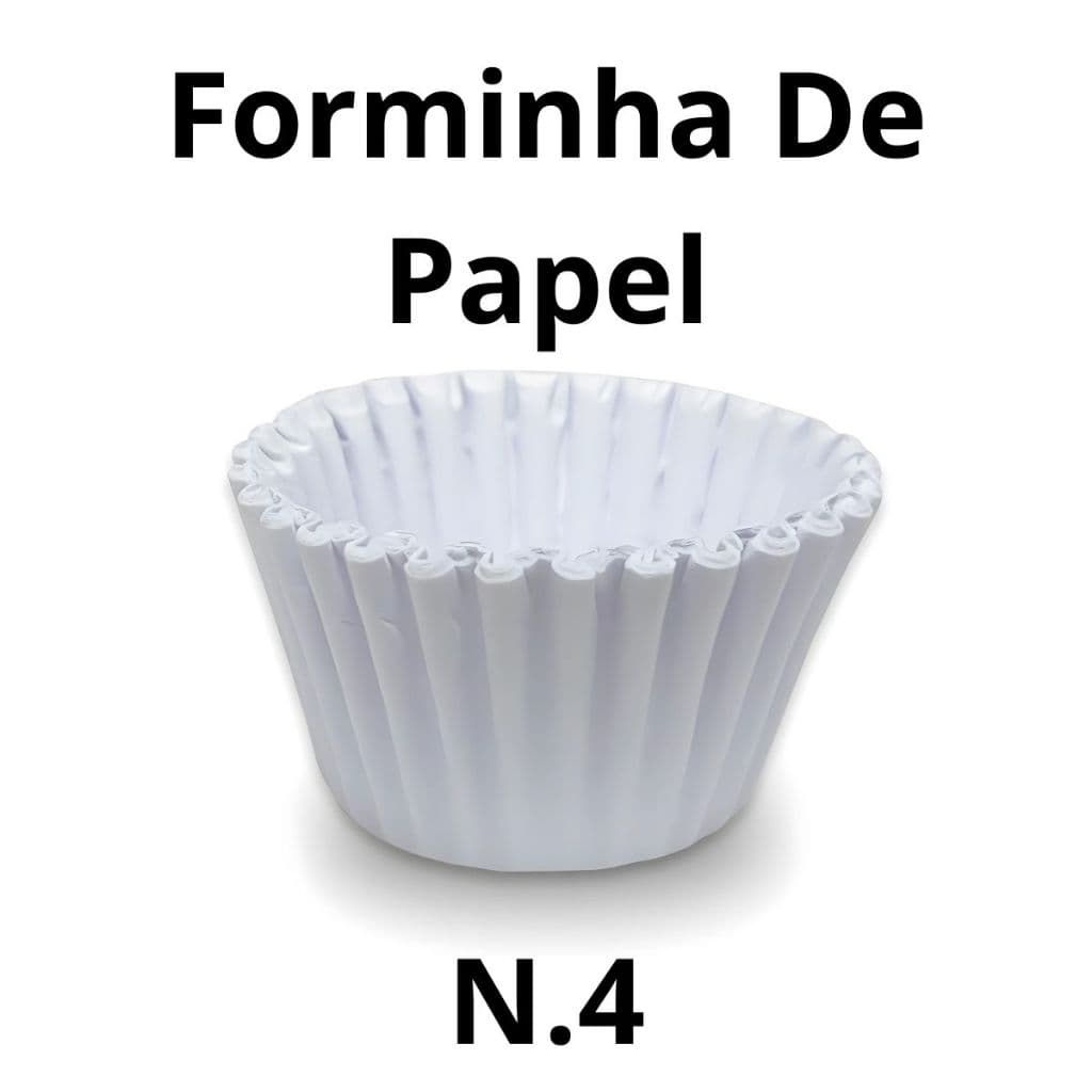 Forminha De Papel N.4 Branca 1.000 unidades Doces Salgados Festas Eventos