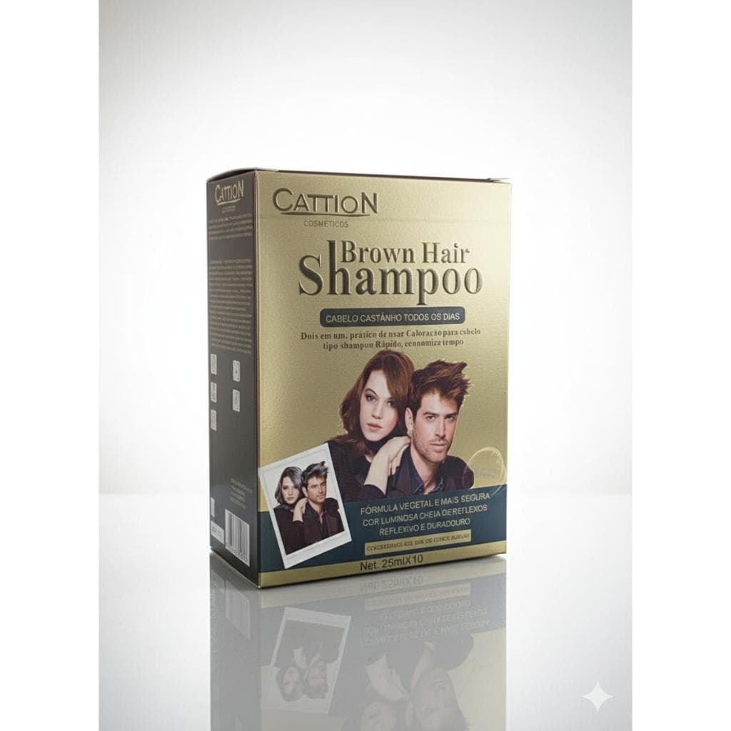 Kit 10 Sachês Shampoo Escurecedor- Cabelos Brancos para Castanho 25ml