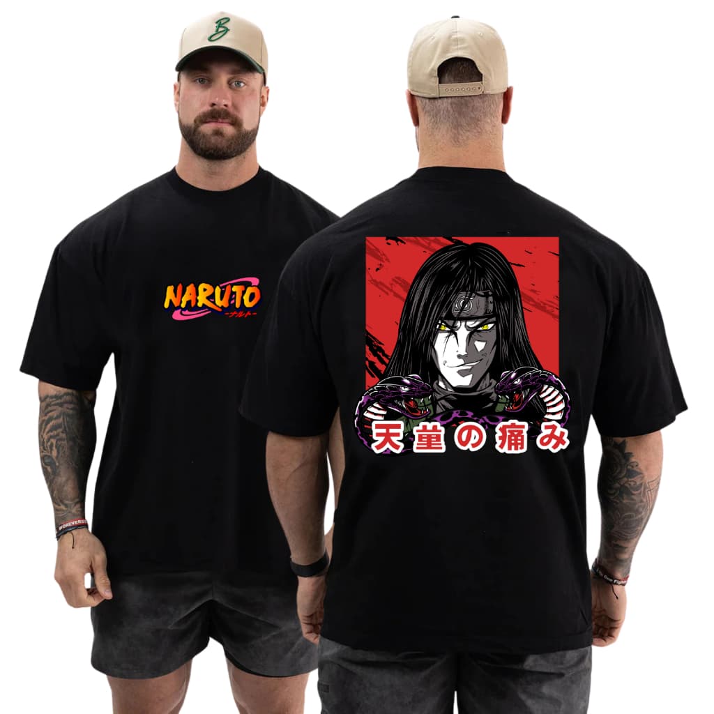 Camiseta Oversized 100% Algodão Malha Premium Grossa Reforçada Bom Caimento Orochimaru Promoção