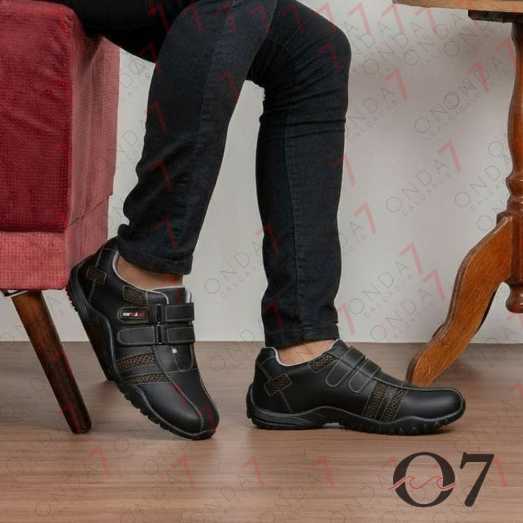 Tênis Casual Masculino Velcro Caminhada Sapatênis Confortável Antiderrapante Sem Cadarço
