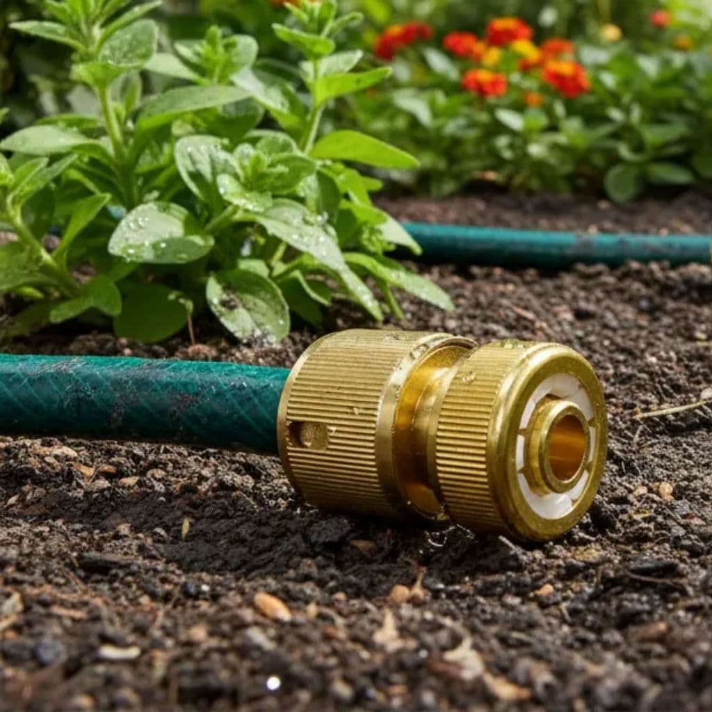 Bico De Mangueira Conector Torneira de 3/4 + Engate Rápido Alumínio de 1/2 Limpeza Irrigação Jardim
