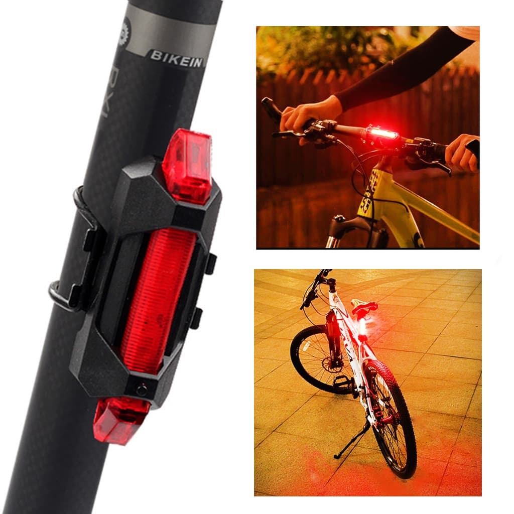 Lanterna Bicicleta Sinalizador Bike Luz Led Recarregável Usb