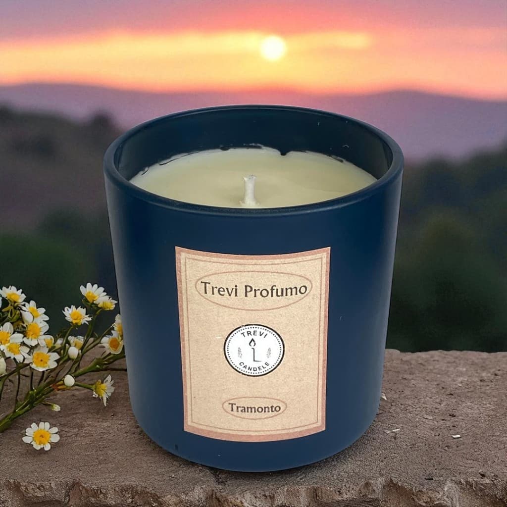 Vela Aromática Tramonto – Inspiração no Pôr do Sol da Umbria | Trevi Velas - Vela Vegana Perfumada