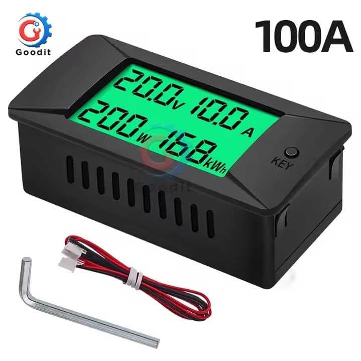 Medidor  Corrente Volt Amps  Indicador Wattmeter Detector de Freqüência, 100A, AC50-300V, energia