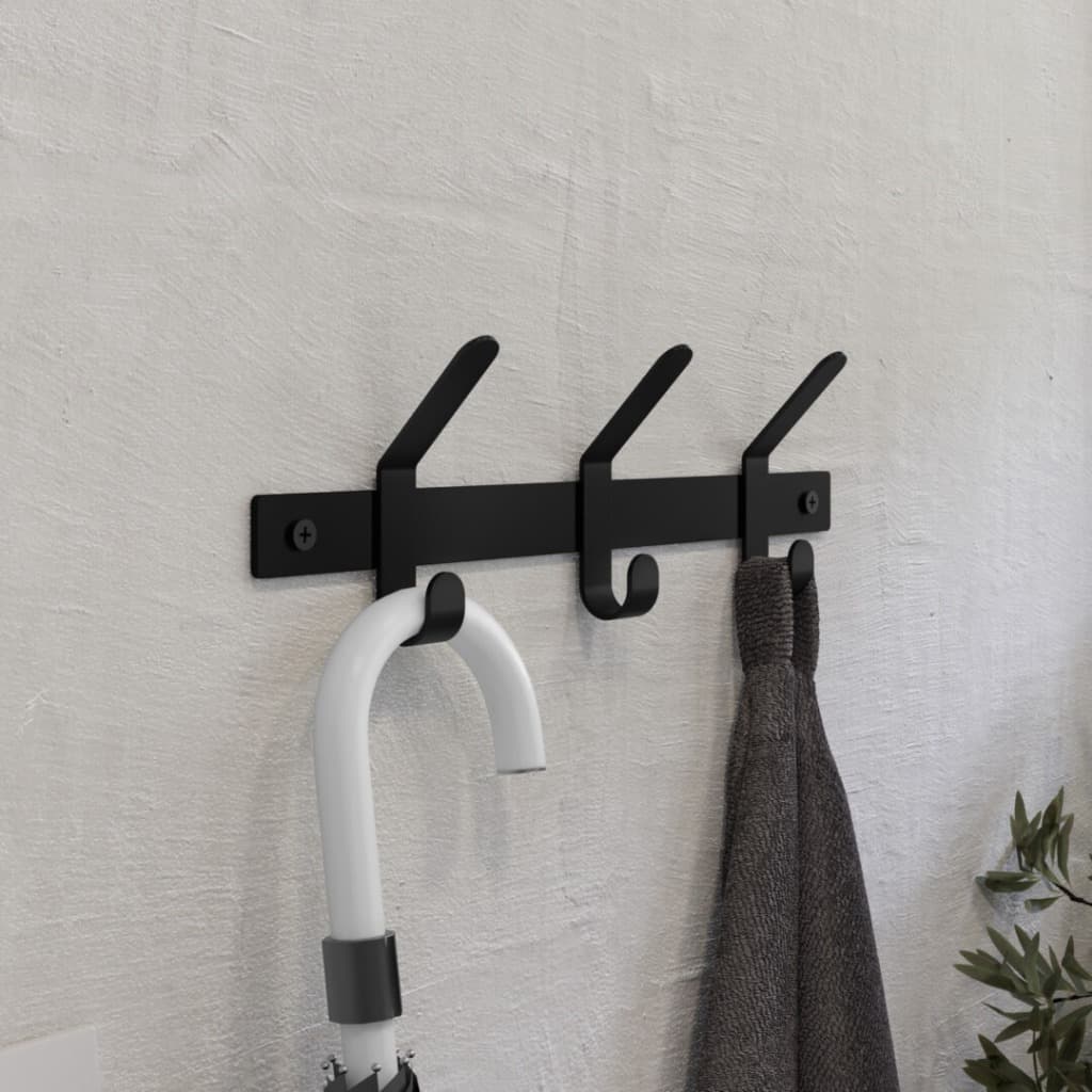 Kit Ganchos de Toalhas Cabideiro Em Metal Suporte Fixo