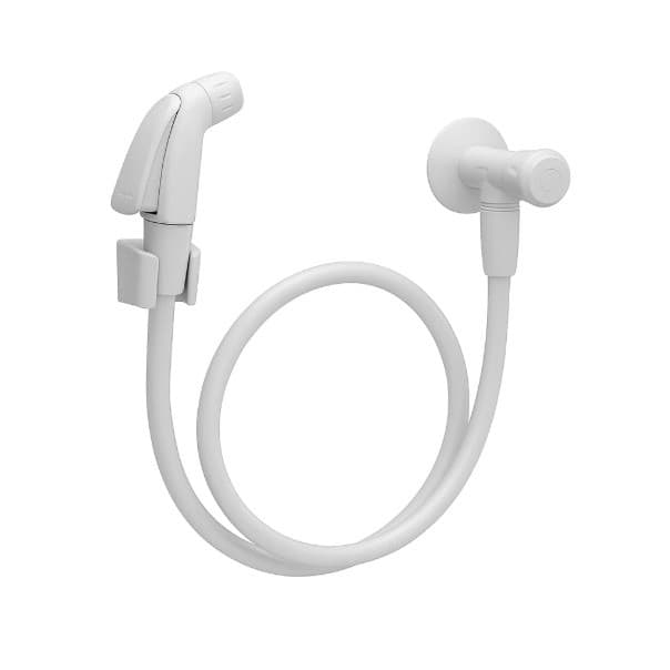 Ducha Higiênica ABS Branca para Banheiro Chuveirinho Bide Lavabo 1/4 de Volta