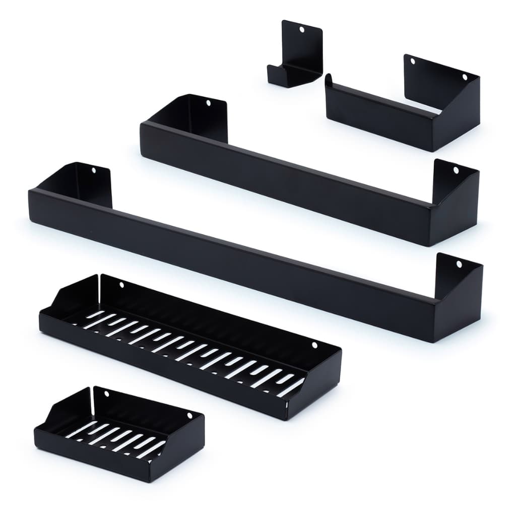 Kit Acessórios Para Banheiro Inox  6 Peças - Preto