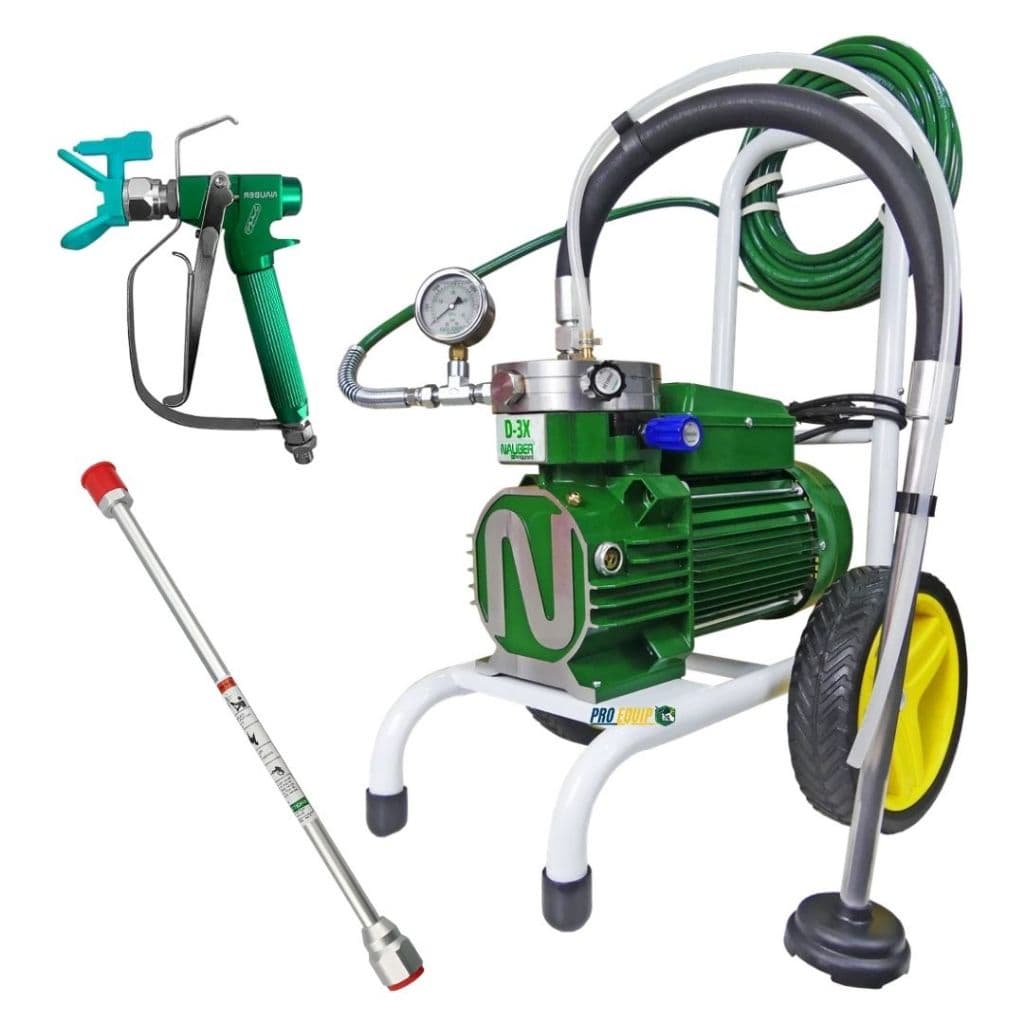 Máquina de Pintura Airless Profissional Nauber D3.0X 1,8HP 220V Alta Pressão Completa Pistola Mangueira Bico 517