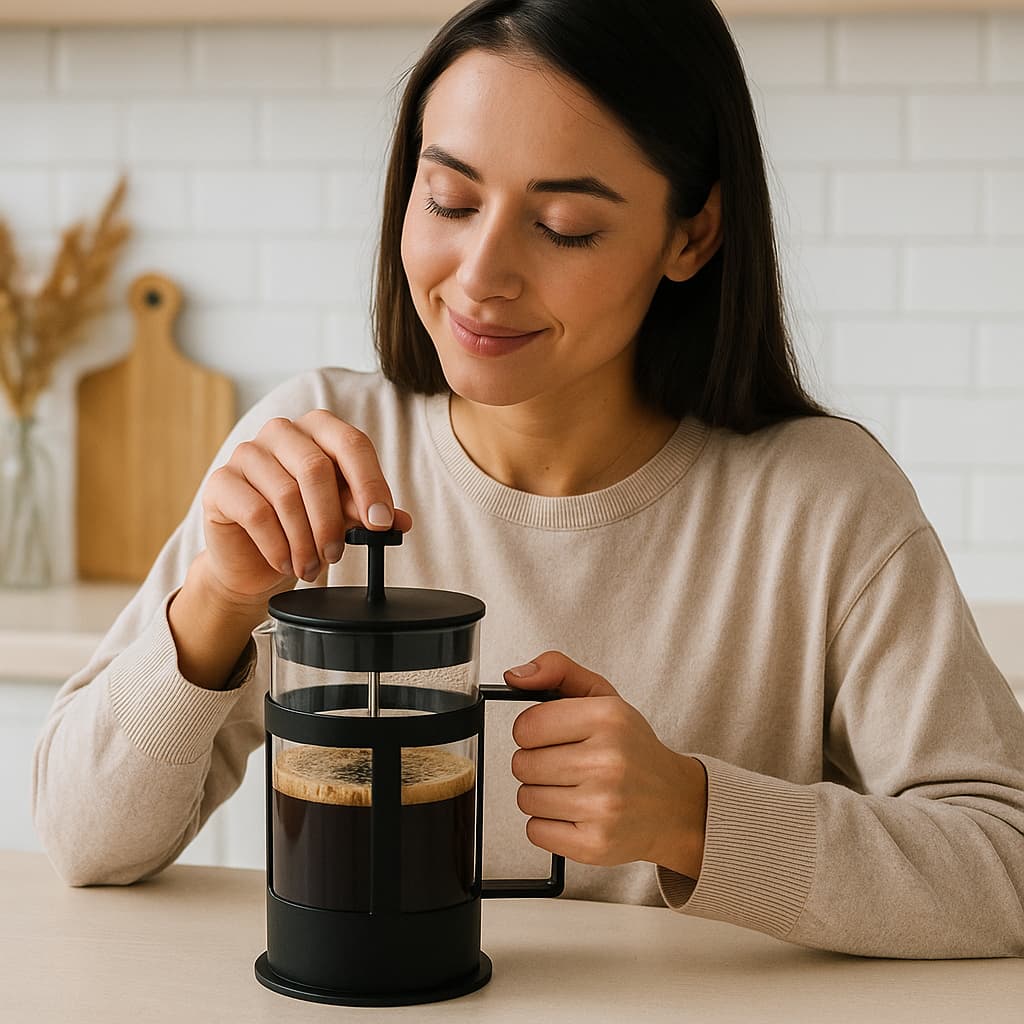 Cafeteira Prensa Francesa 600 e 300ml Café Cremeira Café Expresso Leite Cremoso Chá Cafeteira Preta