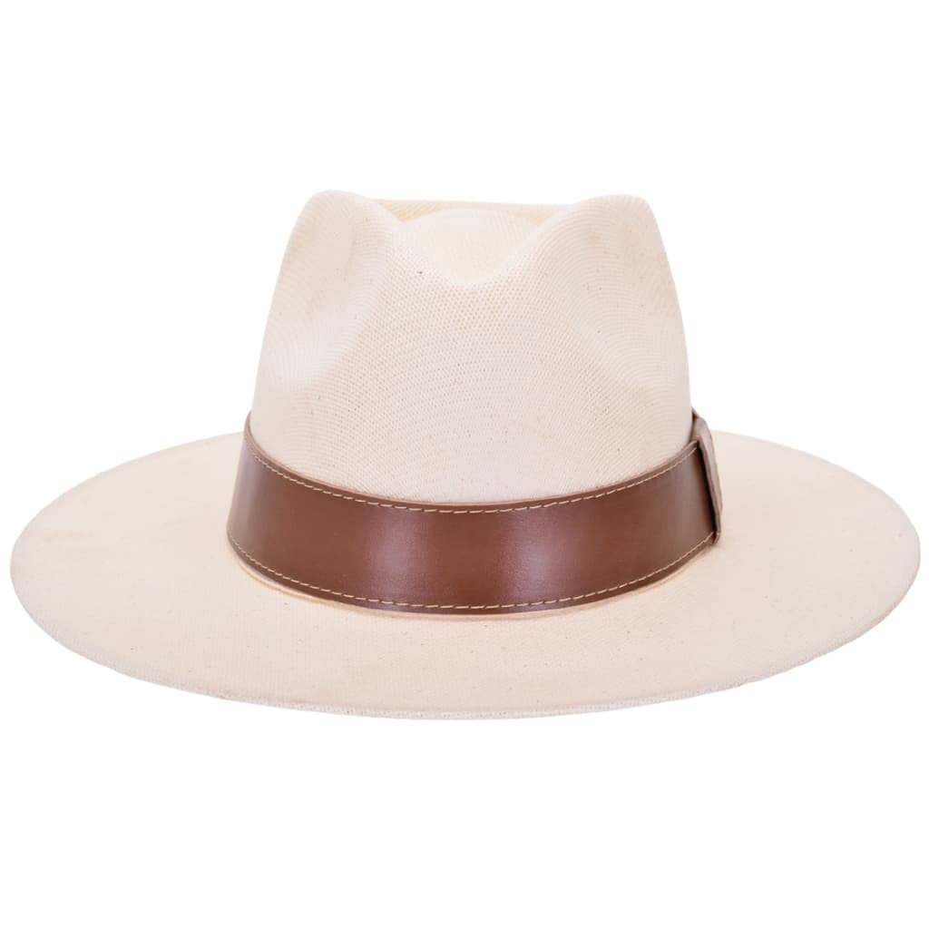 Chapéu Panamá  Cru Lona  Algodão Estilo Sertanejo Country Premium Aba 8cm Copa 11cm Moda Rural
