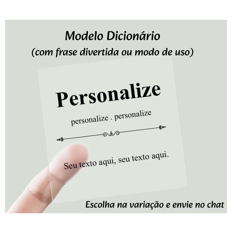 ADESIVOS PERSONALIZADOS Modelo Dicionário com Frases Divertidas ou Modo de Uso para Organizar Potes e Cozinha