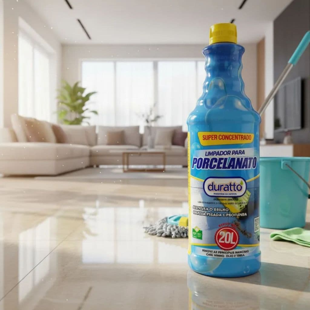 Limpador Para Porcelanato Duratto 1L Cada Limpeza Profunda e Brilho