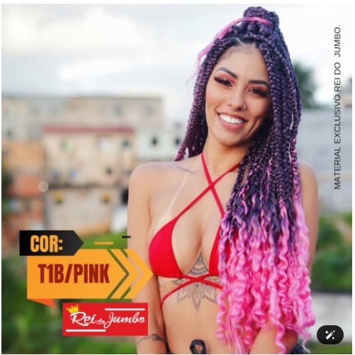 Cabelo Ser Mulher Super Jumbo Degradê 399g Cor T1B/PINK para Cabelos Longos Com Volume e Estilo