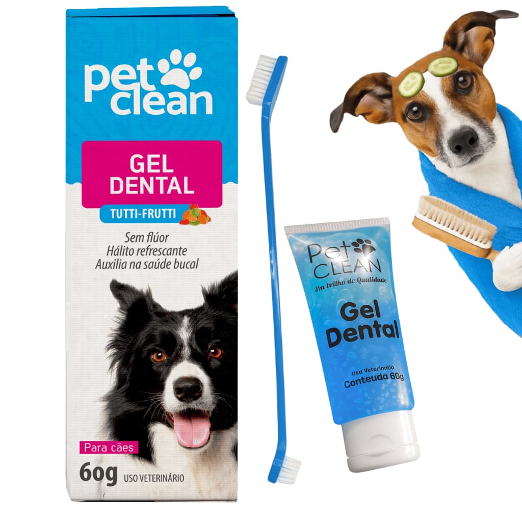 Gel Dental Cachorro Pasta Escova Pet Limpeza Oral Hálito Fresco Escova de Dentes Anti-Tártaro