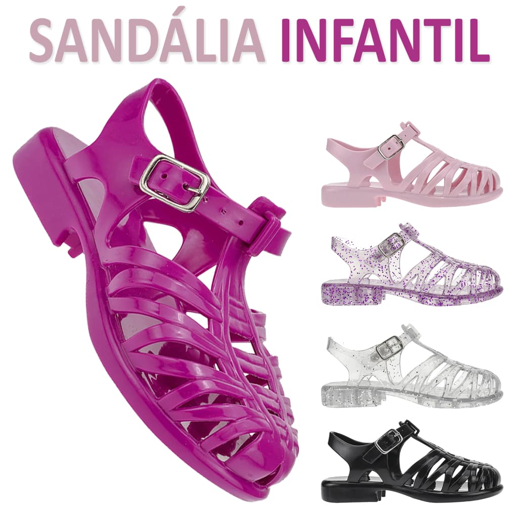 Sandália Infantil Menina Papete Feminina Confortável Leve Antiderrapante Macia Casual Blogueirinha
