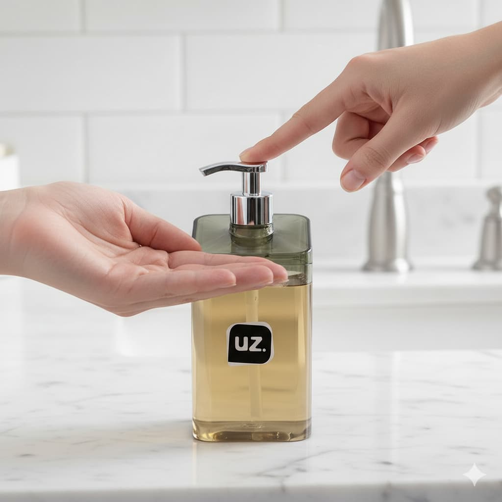 Porta Saboneteira Líquida 350ml UZ Banheiro Dispenser Sabonete