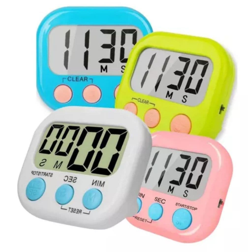Timer Temporizador Cronometro Digital De Cozinha Mesa com Imã geladeira Números Grandes Conta Para Cima Ou Para Baixo