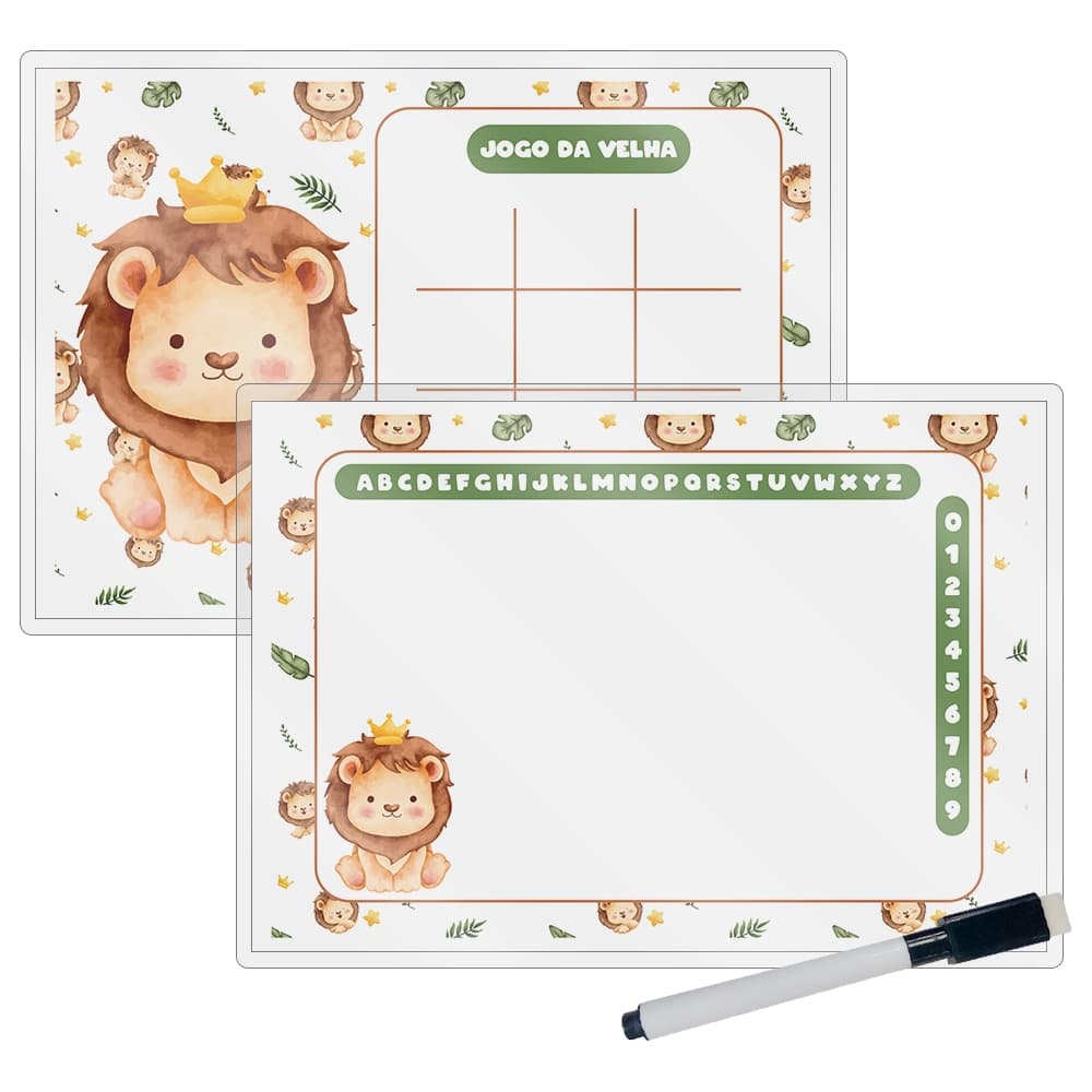 Kit 10 Lousa Magica Lembrancinhas Para Aniversario Envio imediato No Tema Leãozinho