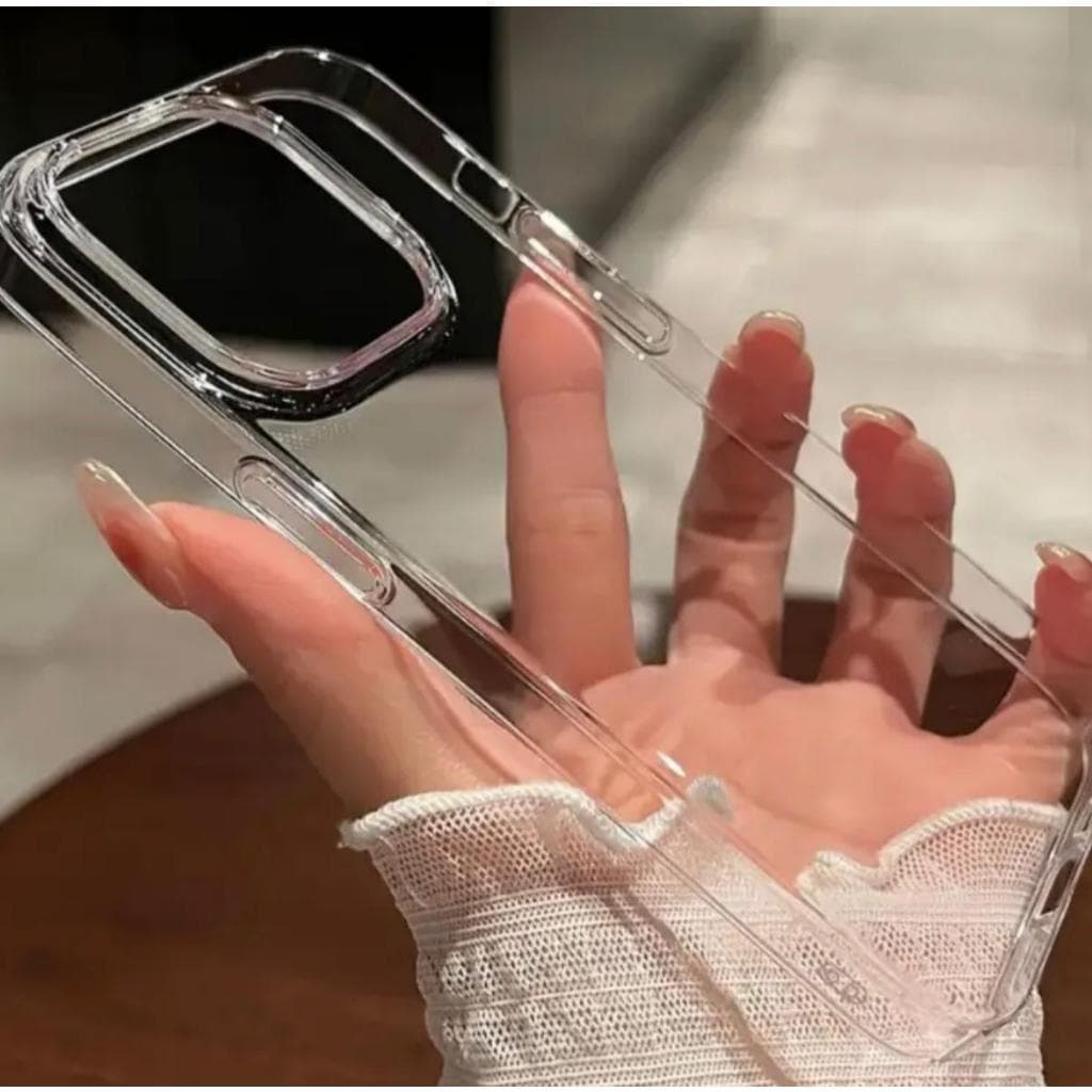 Capa Transparente Anti Impacto Premium para iPhone  Proteção de Câmera Evoclear