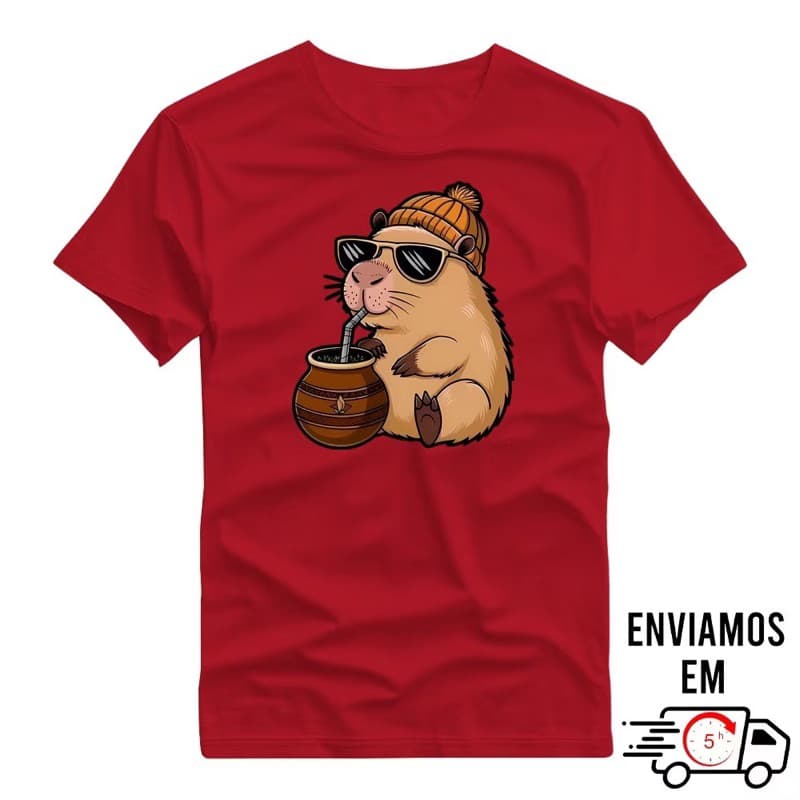 Camiseta Exclusiva Unisex Lançamento 2025 capivara zen 30.1 100% Algodão Premium