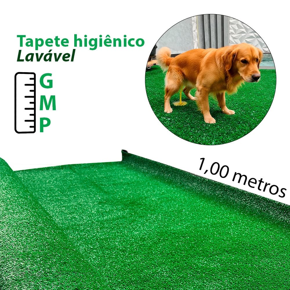 Grama Sintética Para Cachorro 0,5m² Promoção | Tapete Higiênico Pet Fácil Limpeza 12mm