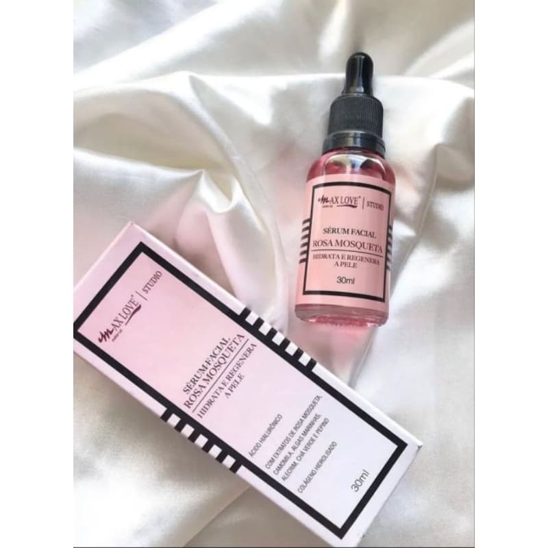 Sérum Facial Rosa Mosqueta Max Love Hidratação Profunda , Ácido Hialurônico ,Skin Care