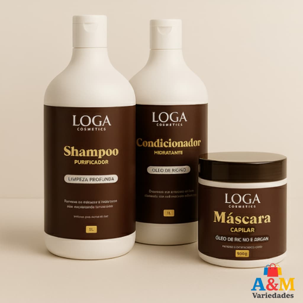 Kit Shampoo e Condicionador Loca 1L Máscara Hidratação Original 500Ml