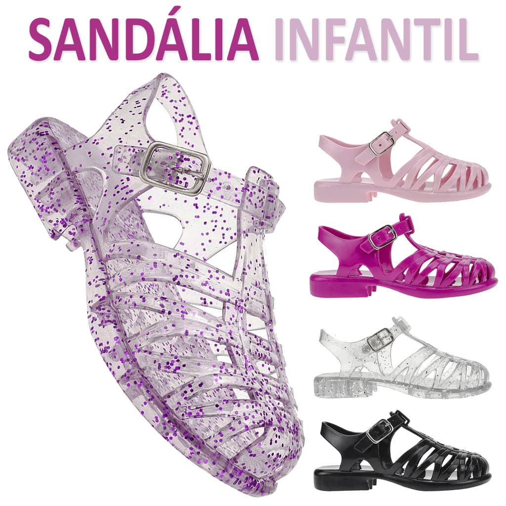 Sandália Infantil Menina Papete Feminina Confortável Leve Antiderrapante Macia Escolar Blogueirinha