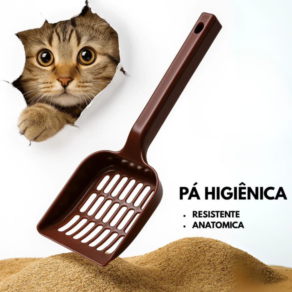 Pá higiênica de areia para gato Pazinha Resistente