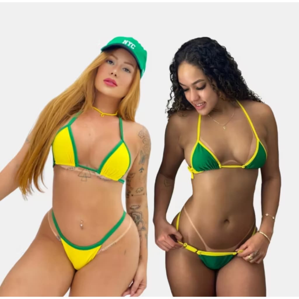 Biquíni Brasil Fio Dental Blogueira Moda Gringa Regulagem