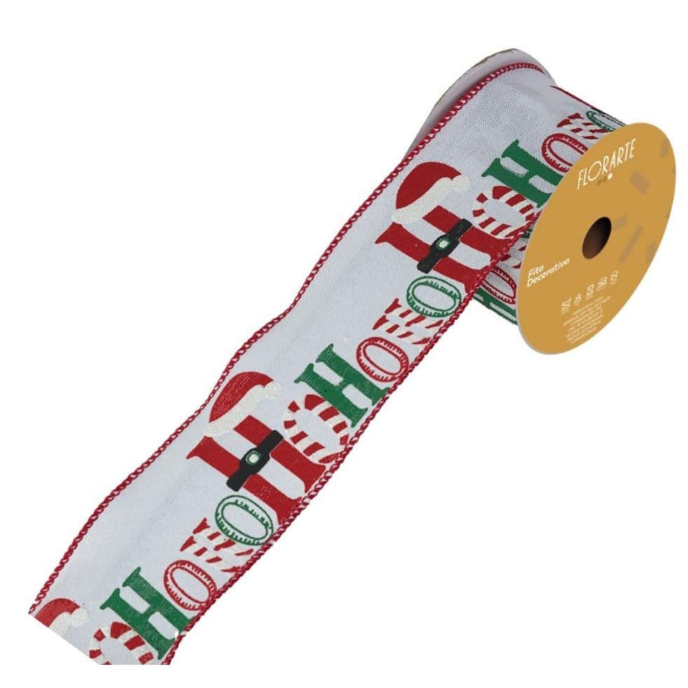 Rolo de Fitas Decorativas Grande de Natal para Árvore e Laços, Florarte