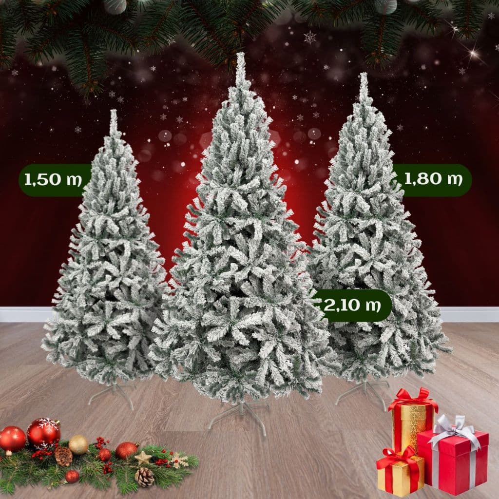 Árvore De Natal Nevada 2.1m 900 Galhos Pinheiro Premium Branca Cheia Luxo 1.5m/1.8m 900 Luvinco