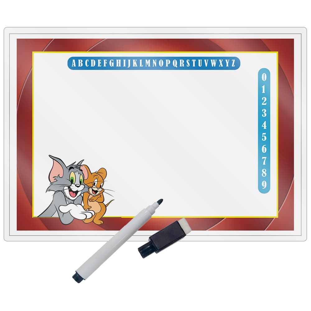 Kit 10 Lousas Mágica + Caneta Com Apagador Lembrancinha Festas Infantil Qualquer Tema Tom e Jerry